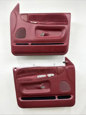 Dodge Oem 5dr56pd5 1994-1997 Ram Set Of Front Interior Power Door Panels Red Dodge Oem 5dr56pd5 1994-1997 Ram Set Of Front Interior Power Door Panels Red