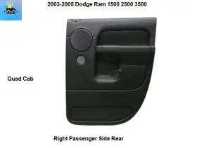 Dodge Uy40xdvaa 02 03 04 05 Ram 2500 3500 Right Rear Quad Door Trim Panel Oem Dodge Uy40xdvaa 02 03 04 05 Ram 2500 3500 Right Rear Quad Door Trim Panel Oem