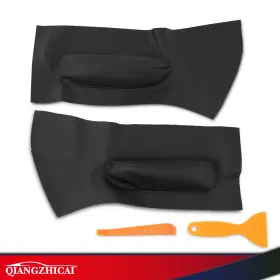 Ds-auto-parts Dsa706519 Fit For 1998-2010 Vw Beetle Door Panel Insert Card Black Leather Cover 2pcs New