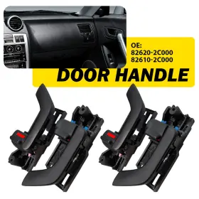 Eog997 82620-2c000 Interior 4x Door Handle Fit 2003-08 Hyundai Tiburon Passenger Driver Side Black Eog997 82620-2c000 Interior 4x Door Handle Fit 2003-08 Hyundai Tiburon Passenger Driver Side Black