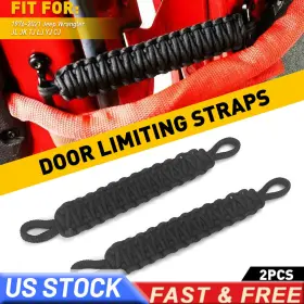 Fisona Xws-wrl-2pc 2x Heavy Duty Door Limiting Straps For 1976-2021 Jeep Wrangler Jl Jk Tj Lj Yj Cj