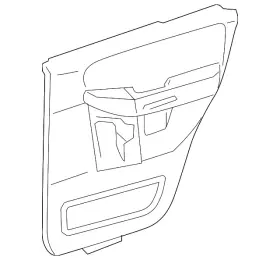 Ford 4c5z-7827406-cab Genuine Door Trim Panel Ford 4c5z-7827406-cab Genuine Door Trim Panel