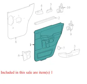 Ford 4l247827407 2002-2005 Explorer Rl Door Interior Trim Panel Used 1l2z7827406caa Oem