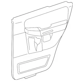 Ford 4l2z-7827407-eaa Genuine Panel Assembly - Door Trim Ford 4l2z-7827407-eaa Genuine Panel Assembly - Door Trim