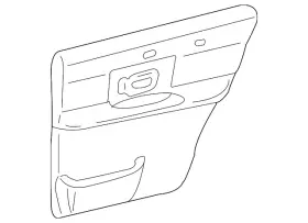 Ford 4w1z-5427407-fab Genuine Door Interior Trim Panel