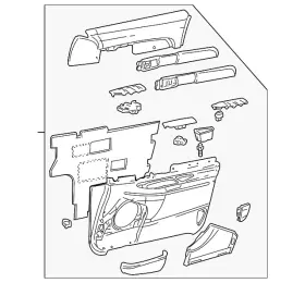 Ford 4w4z-5423943-eaa Genuine Door Trim Panel