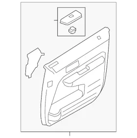 Ford 7t4z-7823942-aa Genuine Door Interior Trim Panel