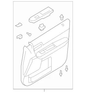 Ford 8l8z-7823943-bb Genuine Door Interior Trim Panel