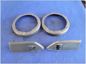 Ford 999.fd1h09 2005-2009 Mustang Gt Pair Front Door Speaker Rings Beauty Black 2823