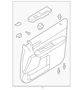 Ford 9l8z-7823942-fa Genuine Door Trim Panel Ford 9l8z-7823942-fa Genuine Door Trim Panel