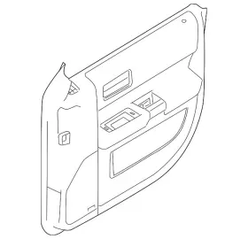 Ford Aa8z-7423942-bc Genuine Door Trim Panel