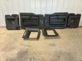 Ford Ac34-2827406-aa39mc 11-16 F250 F350 F550 Extended Cab Front And Rear Door Panel Set L&r Oem Black