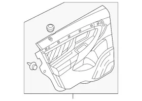 Ford Ag1z-5427406-bb Genuine Door Trim Panel