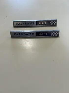 Ford C6ob-63206a04 1965 Fairlane Gt Door Panel Emblems - Pair