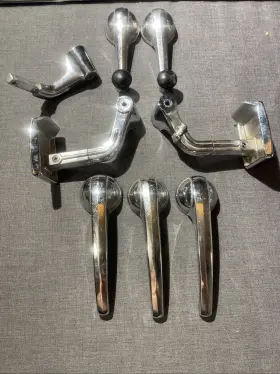 Ford C6vy-5322616a Rare 1966 1967 Lincoln Interior Chrome Door Handle Set Used - Window Passenger