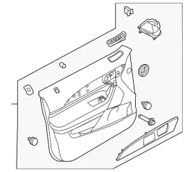 Ford Ca1z-7823943-aa Genuine Door Trim Panel Ford Ca1z-7823943-aa Genuine Door Trim Panel
