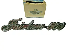 Ford D0oz-6520802-b Nos 70 Fairlane 500 Interior Door Trim Panel Ornament Name Plate