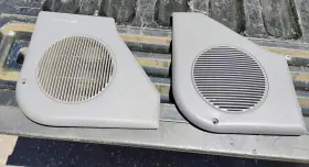 Ford E7zz-18978-g 1987-93 Oem Mustang Door Panel Speaker Grills Covers Smoke Gray Lh Rh Pair Ford E7zz-18978-g 1987-93 Oem Mustang Door Panel Speaker Grills Covers Smoke Gray Lh Rh Pair