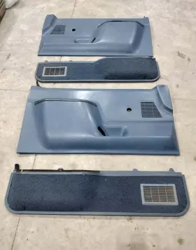 Ford E8tb-1523943 87-91 F-150 F-250 Bronco Left And Right Pair Manual Door Panels Blue Oem Ford E8tb-1523943 87-91 F-150 F-250 Bronco Left And Right Pair Manual Door Panels Blue Oem