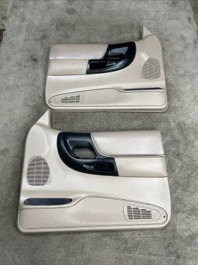 Ford F57b-1023943bcw 1995-2001 Ranger Truck Pair Of Power Door Panels Tan Oem R&l