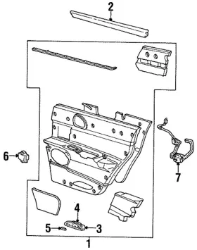 Ford F8oz-5427407-aac Genuine Rear Door Trim Ford F8oz-5427407-aac Genuine Rear Door Trim
