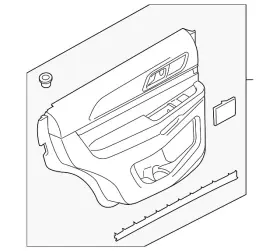 Ford Fb5z-7827407-ck Genuine Door Trim Panel Ford Fb5z-7827407-ck Genuine Door Trim Panel