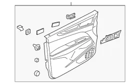 Ford Gj7z-7827407-ac Genuine Door Trim Panel Ford Gj7z-7827407-ac Genuine Door Trim Panel