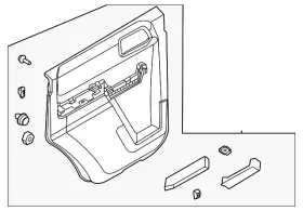 Ford M2dz-7827406-bc Genuine Door Trim Panel Ford M2dz-7827406-bc Genuine Door Trim Panel
