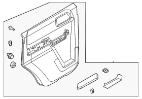 Ford M2dz-7842906-aa Genuine Door Interior Trim Panel