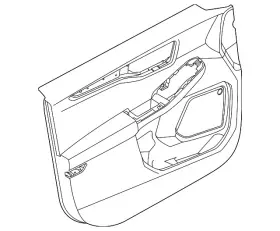 Ford Mj6z-7823943-cd Genuine Door Interior Trim Panel