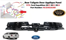 Ford Nl1z402a30d 2022 2023 2024 Expedition Rear Tailgate Door Applique Panel Ford Nl1z402a30d 2022 2023 2024 Expedition Rear Tailgate Door Applique Panel