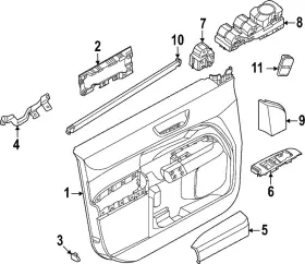 Ford Nz6z-6023942-bb Genuine Door Trim Panel Ford Nz6z-6023942-bb Genuine Door Trim Panel