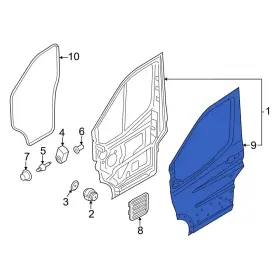 Ford Oe Ck4z6145221am For E-transit 22-24 Rear Left Inner Door Interior Trim Panel