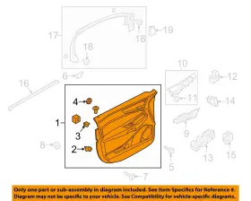 Ford Oem Kt4z5823942ca 19-23 Edge Front Door Interior Trim-door Trim Panel