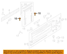 Ford Oem W707916s450b 15-16 F-150 Tail Gate Tailgate Hatch-step Assembly Bolt Ford Oem W707916s450b 15-16 F-150 Tail Gate Tailgate Hatch-step Assembly Bolt
