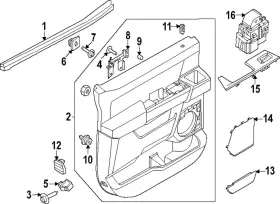 Ford Pc3z-6027411-ha Genuine Door Trim Panel Ford Pc3z-6027411-ha Genuine Door Trim Panel