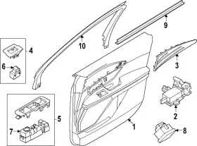 Ford R2tz-5823943-ba Genuine Panel Assembly Door Trim Ford R2tz-5823943-ba Genuine Panel Assembly Door Trim