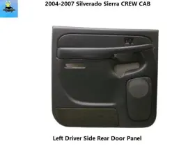 General Motors 10392971 03 04 05 06 07 Silverado Sierra Crew Left Rear Door Trim Panel General Motors 10392971 03 04 05 06 07 Silverado Sierra Crew Left Rear Door Trim Panel
