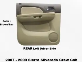 General Motors 25780062 New 07 08 09 Sierra Silverado Crew Suburban Rear Left Door Trim Panel General Motors 25780062 New 07 08 09 Sierra Silverado Crew Suburban Rear Left Door Trim Panel