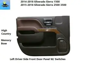 General Motors 84354275 14-18 Sierra Silverado 1500 High Country Front Left Door Trim Panel General Motors 84354275 14-18 Sierra Silverado 1500 High Country Front Left Door Trim Panel