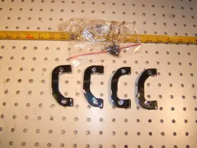 Genuine Mercedes W116-450 W116 280 300 450se L 6.9 Door Latch Chrome Aks Metal 4 Covers And Screws