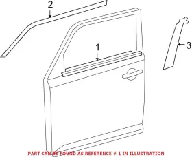 Genuine Toyota 7572012820-bb Oem Front Left Door Belt Molding 7572012820 For