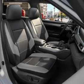 Giant Panda Gp1871-2f Car Seat Covers Front Nissan Faux Leather Black&gray 2 Pack