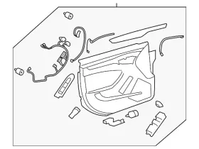 Gm 20938695 Genuine Light Cashmere Front Driver Side Door Trim