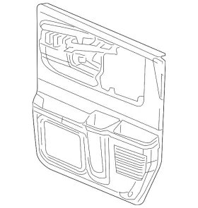 Gm 20993931 Genuine Medium Dark Pewter Ii Front Driver Side Door Trim Panel