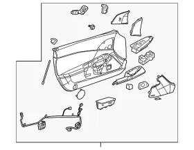 Gm 22851515 Genuine Light Titanium Front Passenger Side Door Trim