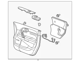 Gm 22883310 Genuine Dark Titanium Front Passenger Side Door Trim Gm 22883310 Genuine Dark Titanium Front Passenger Side Door Trim