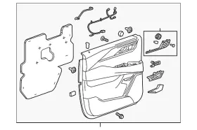Gm 22928446 Genuine Vecchio Base Sauvage Rear Driver Side Door Trim