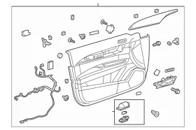 Gm 22960288 Genuine Caramel Tan Driver Side Front Door Trim