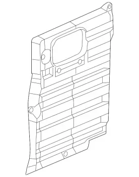 Gm 25723594 Genuine Black Driver Side Intermediate Door Trim Panel